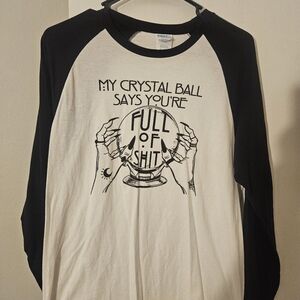 Bella Canvas Black and White Raglan Tee